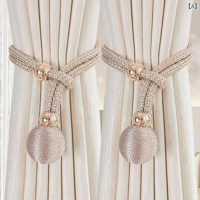 カーテンタッセル 高級感 シンプル モダン 窓辺 おしゃれ レースカーテン 留め具 ホルダー 調整自在 ロープタイプ インテリア 北欧風
