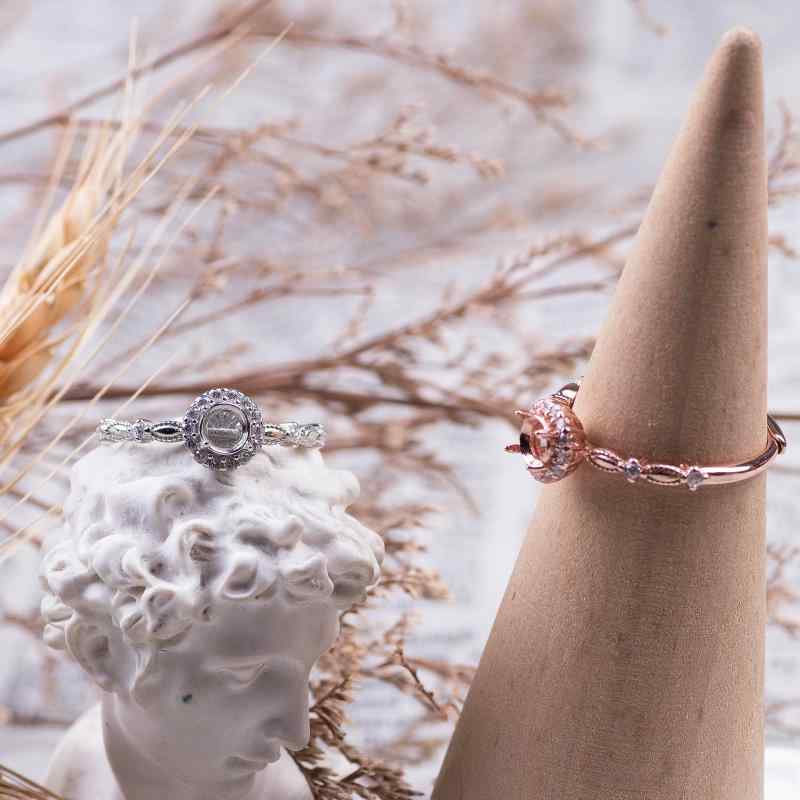 指輪 レディース 楕円 卵型 DIY 925 シルバー オープンリング 空枠 セッティング 台座 調整可能 プラチ..