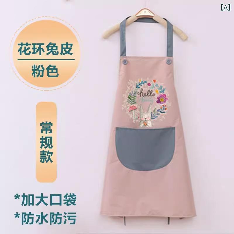 エプロン レディース メンズ カップル ペア 手拭き付き 防水 防油 防汚 撥水 キッチン 料理 家事 調理 ..