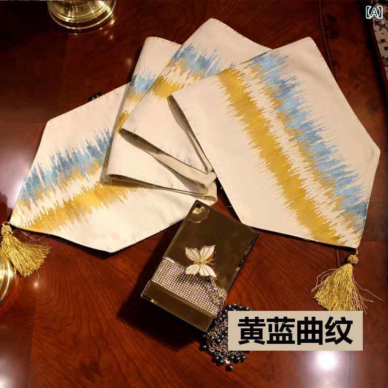 Table Runners - テーブルランナー ベッドスロー モダン シンプル 上品 ストライプ柄 幾何学模様 ファブリック 北欧風 ポリエステル混紡 ダイニング リビング 寝室 食卓 ティーテーブル インテリア