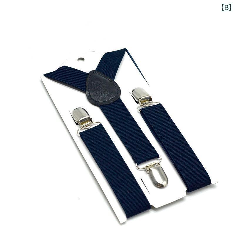 サスペンダー キッズ 子供 男の子 女の子 ズボン吊り 3点留め 強力クリップ 伸縮性 ゴム素材 厚手 Y字型 調整可能 発表会 イベント 衣装 フォーマル カジュアル