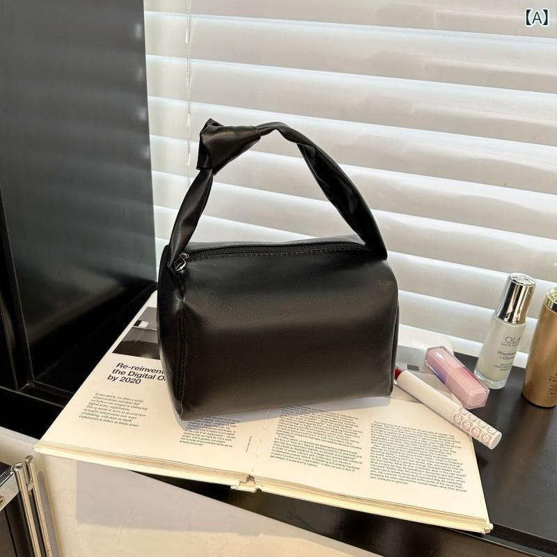 バッグ レディース ミニスクエアバッグ ソフトPUレザー ハンドバッグ トートバッグ 大容量 コスメポーチ 普段使い 通勤 大人女性 おしゃれ 無地 耐久性(4)