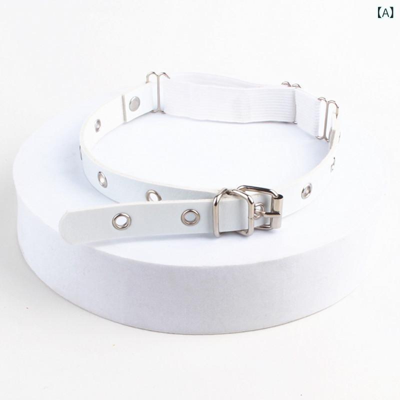 ガーターベルト レディース 原宿系 パンク ロック ストリート系 スタッズ カットアウト 透かし彫り PUレザー 合皮 伸縮性 レッグリング アンクレット イベント ライブ コスプレ 春夏