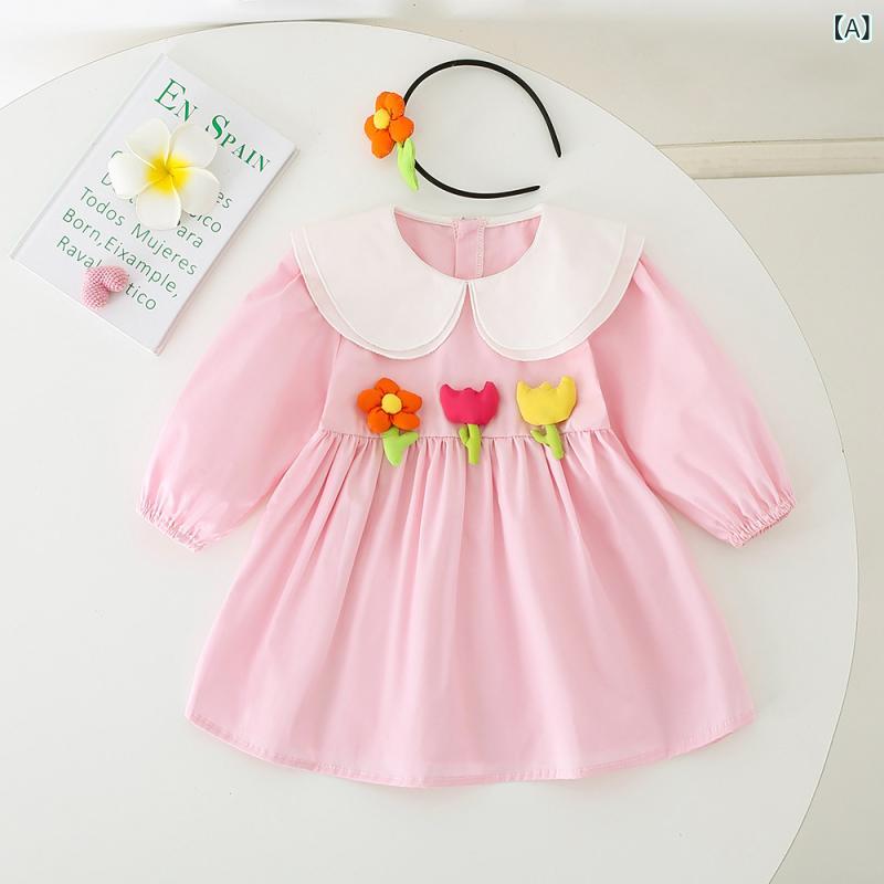 ベビー服 女の子 秋冬 長袖 ピンク 綿 ロンパース カバーオール ボディスーツ ワンピース 新生児 幼児 コットン 韓国風