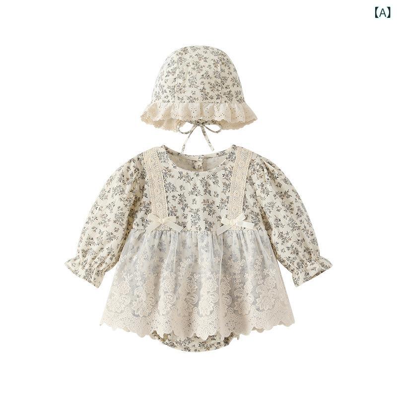 ロンパース 女の子 ベビー カバーオール 春秋 長袖 フード付き 新生児 0-1歳 綿素材 韓国風 かわいい ..