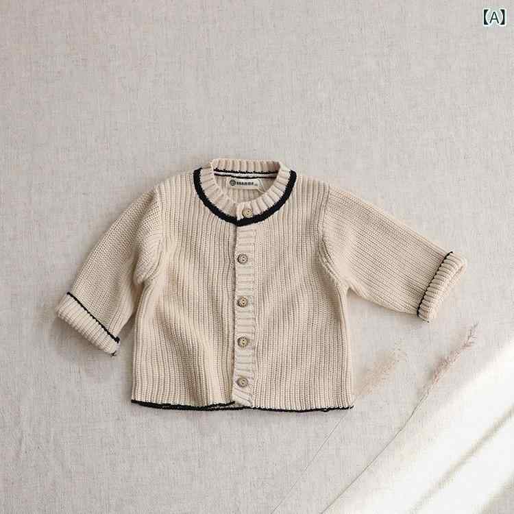 ベビー 新生児 幼児 男女兼用 春秋 ニット ロンパース カーディガン 帽子 3点セット 綿素材 柔らかい 肌触り抜群 あったか 長袖 ラウンドネック フード付き 前開き 普段使い