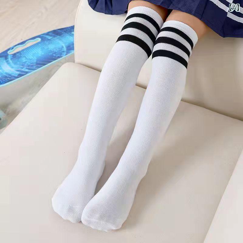 ソックス キッズ 男の子 女の子 春夏 ハイソックス オーバーニーソックス ミドル丈 学生 スクール サッカー スポーツ ポリエステル 混紡 縫い目なし