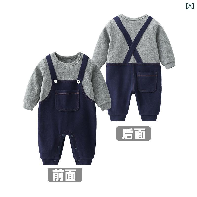 ・カテゴリ: ロンパース、カバーオール・対象性別: ユニセックス・対象年齢: 新生児(0〜1歳、80cm以下)・主な素材: 綿95%・袖丈: 長袖・厚さ: 標準・スタイル: ブリティッシュ・タイプ: ロンパース・クロージャー: プルオーバー・基準: A類・サイズ展開: 59cm、66cm、73cm、80cm、90cm、100cm