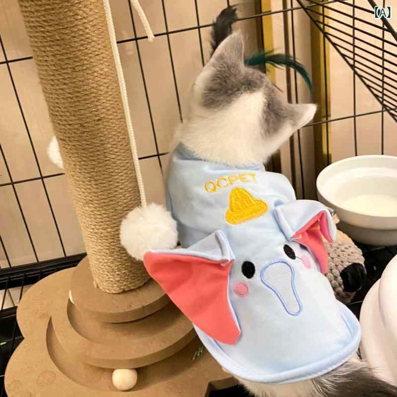 ペット服 犬 猫 中小型犬 かわいい キャラクター 刺繍 ベスト トップス 抜け毛防止 通気性 快適 カジュ..