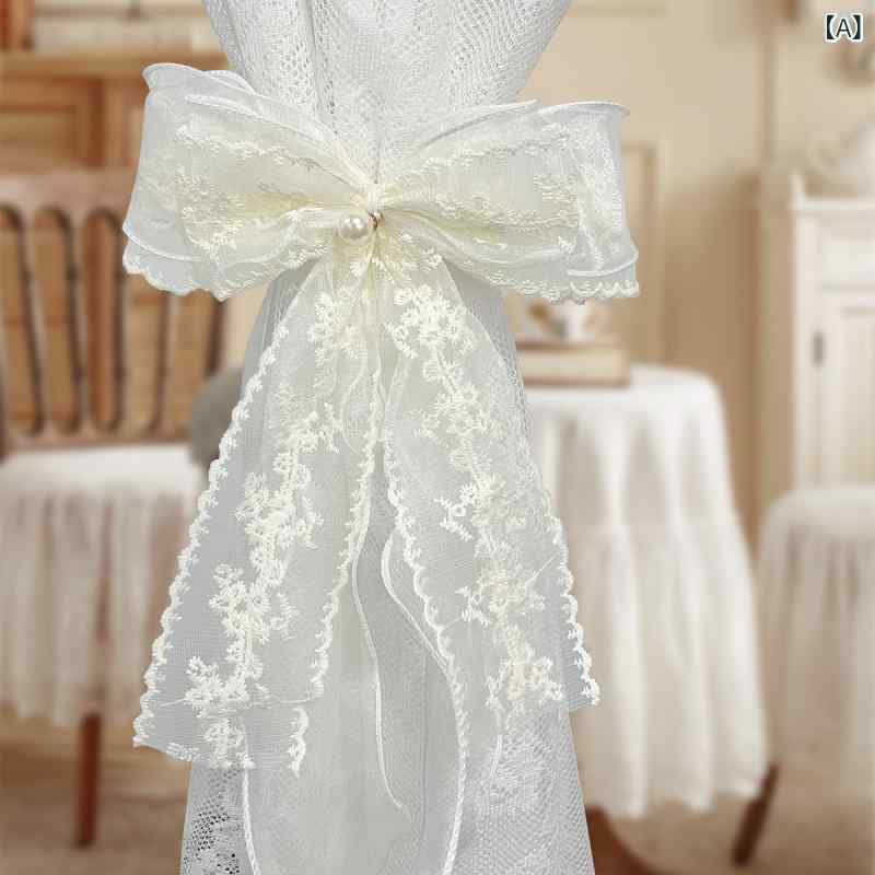 カーテンタッセル タッセル カーテンホルダー 二重 ダブルレイヤー レース リボン 蝶結び リビング 寝室 モダン シンプル インテリア 装飾 おしゃれ かわいい エレガント ベージュ ピンク ブラック