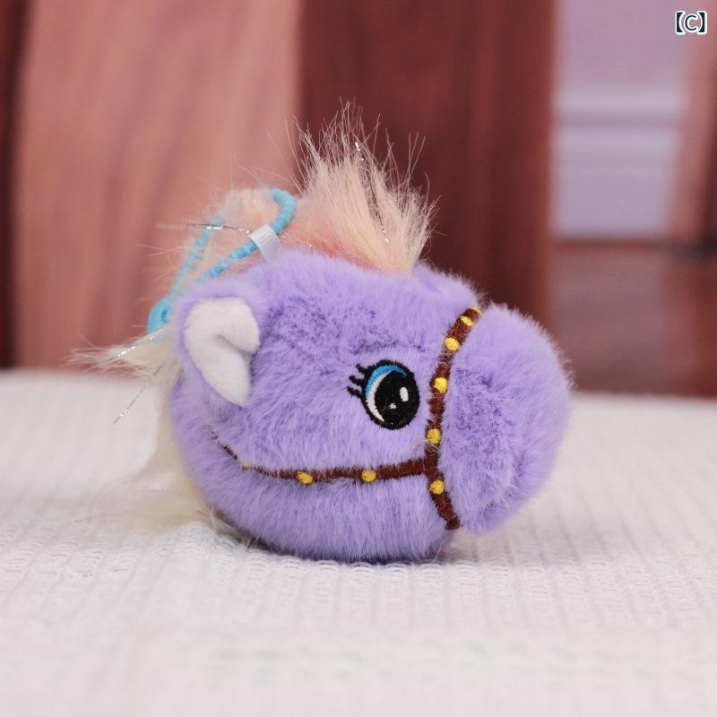 narukiのキーホルダー ぬいぐるみ 馬 ポニー かわいい 動物 チャーム マスコット ミニサイズ バッグチャーム 鍵 プレゼント｜アングル3