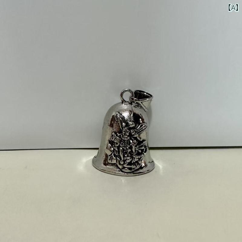 ネックレス メンズ ステンレス 聖ミカエル 天使 バイカー ベル キーホルダー ペン...