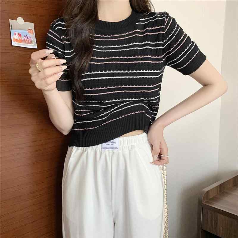 サマーニット レディース ホルターネック ハイウエスト ショート丈 上品 接触冷感 ポリエステル 着回し..