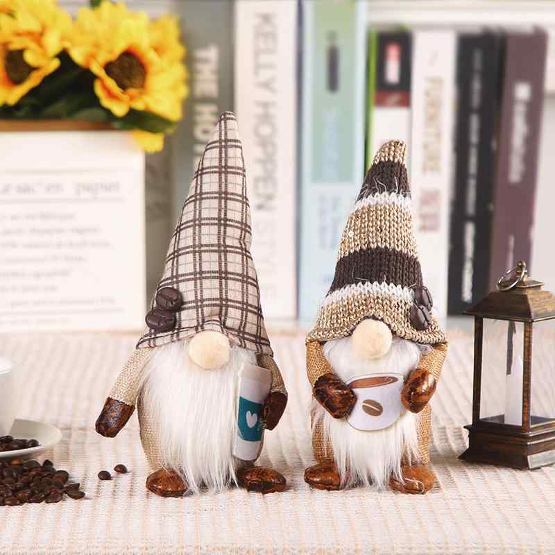 置物 クリスマス ノームドール 顔なし ルドルフ コーヒー色 店舗 受付 ショーウィンドウ デコレーション インテリア 飾り マスコット