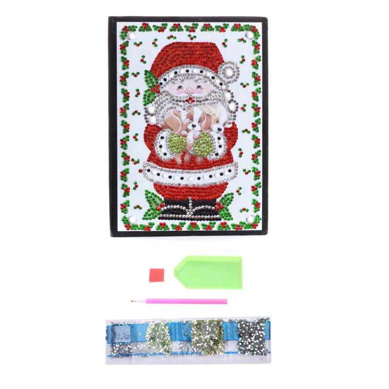樂天商城 - ジルコニアアート ノートブック クリスマス サンタクロース DIY 手作りキット クリスタル 樹脂 異形ストーン 貼り付け ホビー 趣味 デコレーション 子供 大人向け