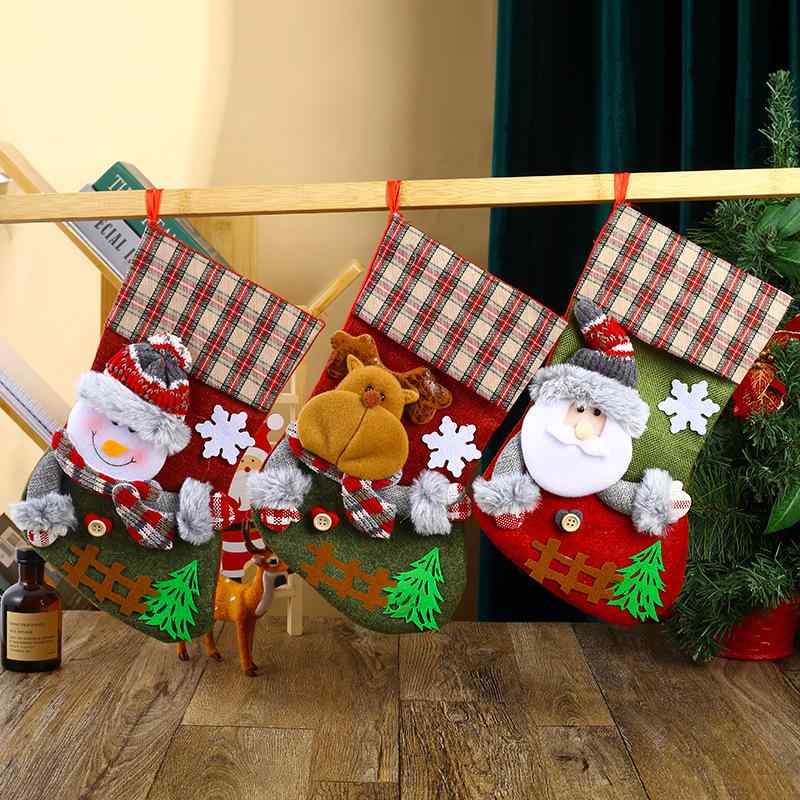クリスマスソックス 子供用 キッズ ギフトバッグ ラッピングバッグ 大容量 かわいい キャラクター 布製..