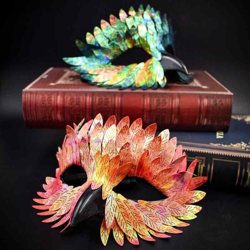 マスク ハロウィン カーニバル イベント パーティー 仮装 コスプレ 精巧な フクロウ 鳥のくちばし 羽根..