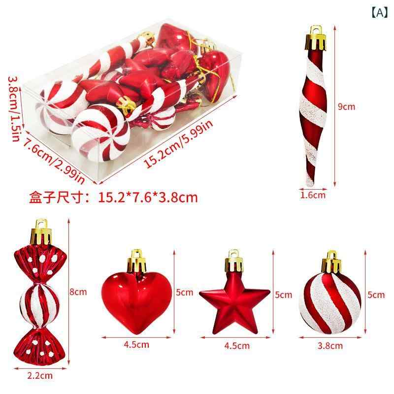 narukiのクリスマスツリー装飾 ギフトボックスセット ミニペイント 吊り下げチャーム 華やか パーティー用品 多種類 上品 高級感 多色展開｜アングル2