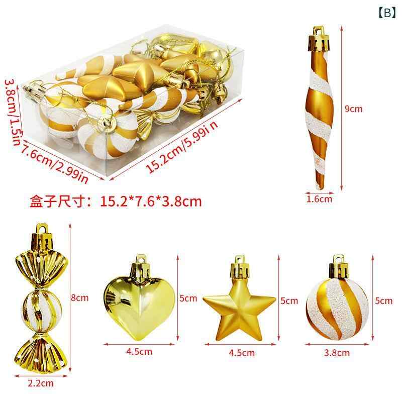 narukiのクリスマスツリー装飾 ギフトボックスセット ミニペイント 吊り下げチャーム 華やか パーティー用品 多種類 上品 高級感 多色展開｜アングル3