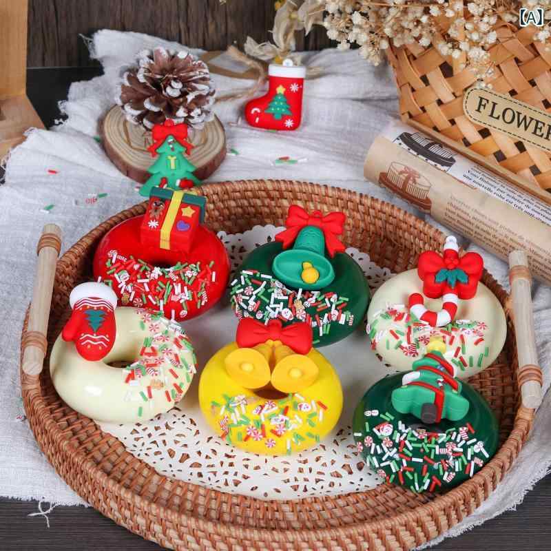 食品サンプル ドーナツ 冷蔵庫マグネット クリスマス スイーツ フェイクフード ミ...