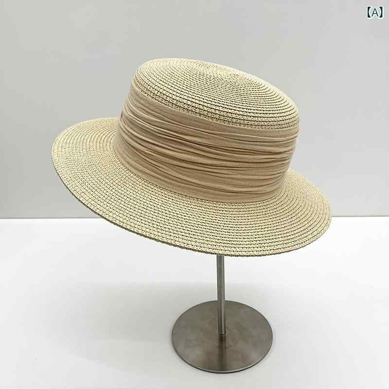 ・カテゴリ: 麦わら帽子・帽子の天面の形状: ・帽子のつばの形状: 広つば・カラー展開: ベージュ（モカテープ）、ベージュ（イエローテープ）、ベージュ（グリーンテープ）、カーキ（モカテープ）、カーキ（ブラックテープ）、ホワイト（ブルーテープ）、ブラック（グリーンテープ）、ワインレッド（レッドテープ）、ピンク（モカテープ）・機能: 防錆、通気性、遮光・スタイル: カジュアル、ファッション・通勤・素材: ペーパー