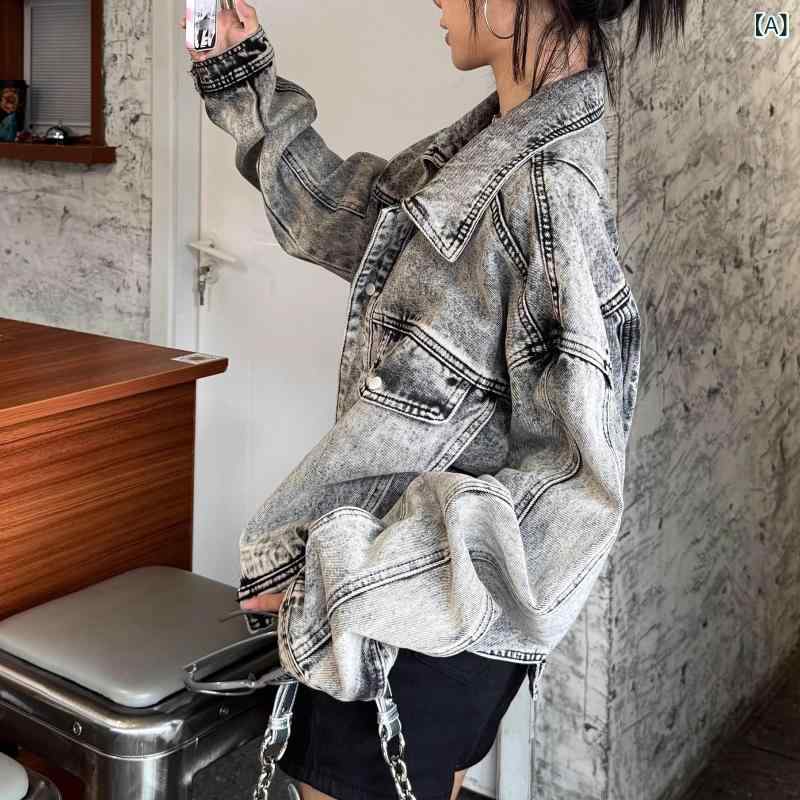 セットアップ レディース デニム アメリカンヴィンテージ ウォッシュ加工 ダメージ加工 ショート丈 Gジ..