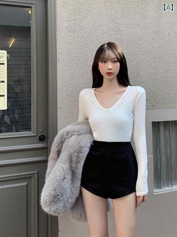 ショートパンツ レディース メルトン調 ポリエステル素材 秋冬 ブラック Aライン ハイウエスト 細見え 脚長効果 カジュアル きれいめ 大人かわいい アシンメトリーデザイン