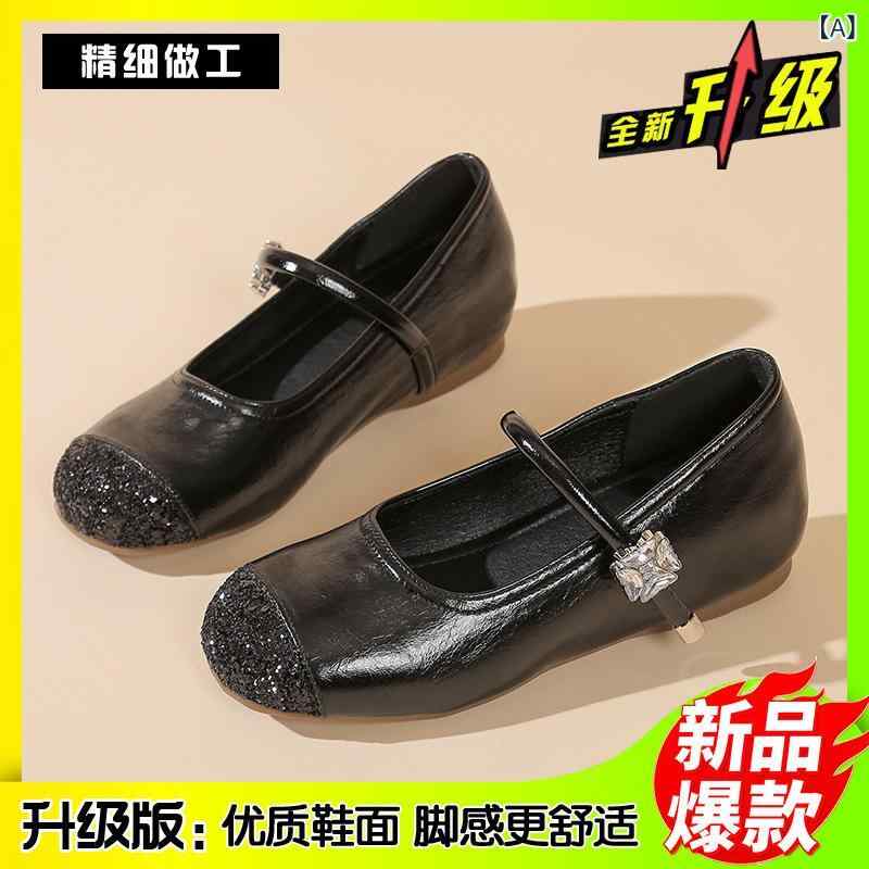 パンプス レディース インヒール メリージェーン モカシンシューズ 合皮 ラウンドトゥ 低身長 脚長効果 スタイルアップ ストラップ デイリー 普段使い カジュアル シンプル ラインストーン ステッチ ブラック シルバー スカート ワンピースコーデ