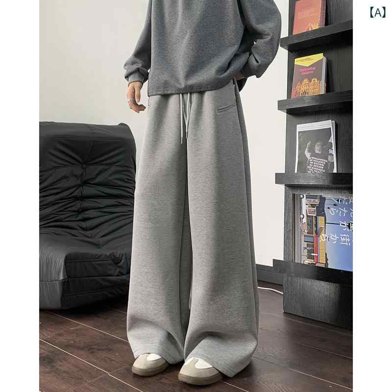 ・カテゴリ: スポーツカジュアルパンツ・スタイル: アメリカン・パンツシルエット: ストレート・丈: ロング丈・ウエスト: ミドルライズ・フロント: ドローストリング・厚さ: 厚手・柄: 無地・生地: 化繊混紡・主な素材: ポリエステル91-95%・着用シーン: カジュアル・裾: ストレート・加工: ノンアイロン加工・伸縮性: 微ストレッチ・カラー展開: ライトグレー、ブラック・サイズ展開: M、L、XL、XXL、XXXL・性別: メンズ