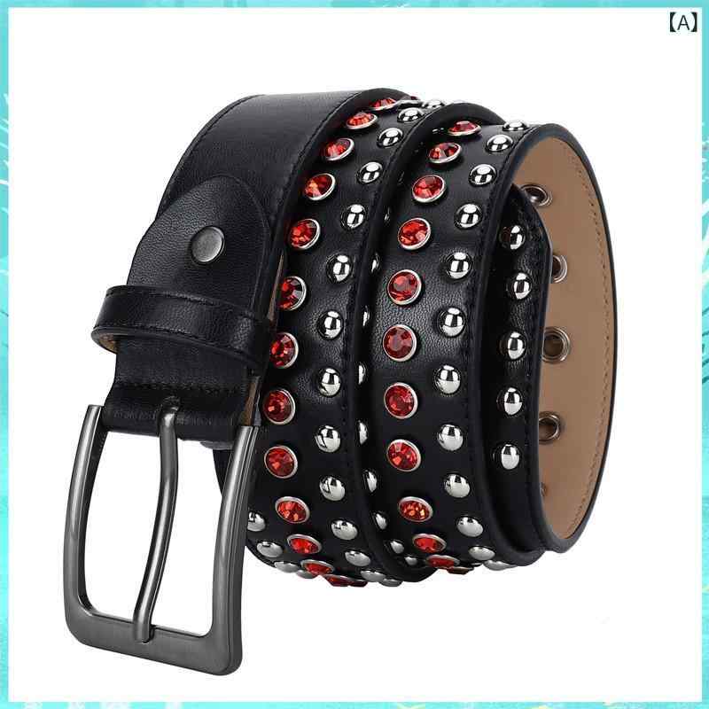 ベルト メンズ 男性用 牛革 レザー 本革 合金ピンバックル メタルバックル ヒップホップ パンク 個性的..