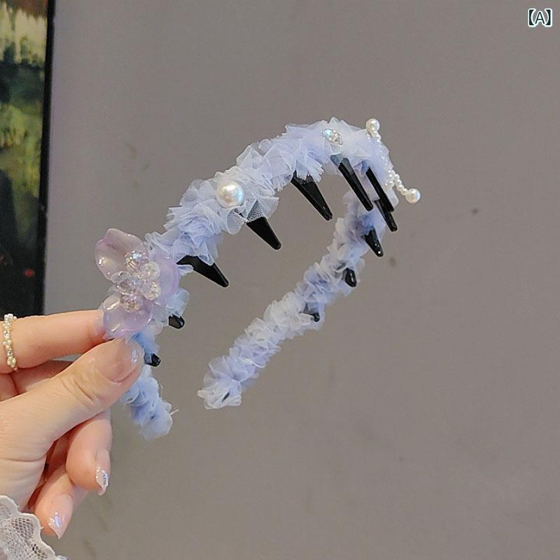 カチューシャ レディース 痛くない 滑り止め チュール シフォン ウェーブ 細め 前髪 まとめ髪 ヘアバンド 髪飾り 洗顔用 かわいい 上品 ヘアアクセサリー
