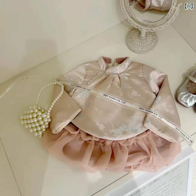 子供服 女の子 秋冬 裏起毛 暖かい 防寒 おしゃれ 上品 新チャイナ風 花柄 プルオーバー トップス ピン..