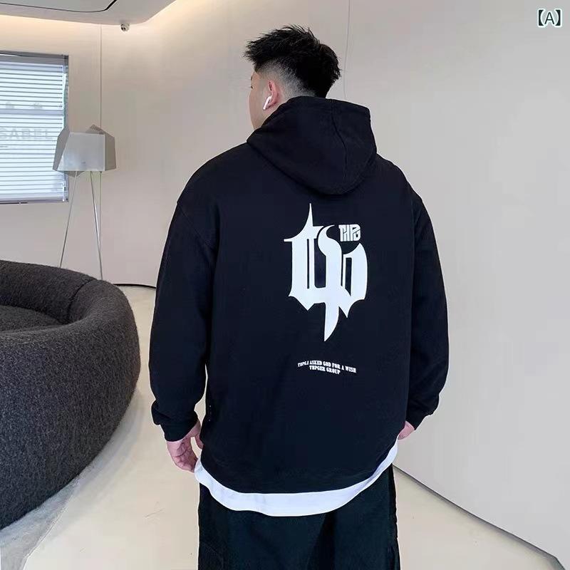 パーカー メンズ 大きいサイズ ビッグシルエット オーバーサイズ ゆったり スウェット フーディー プルオーバー フード付き 裏起毛 ポ..