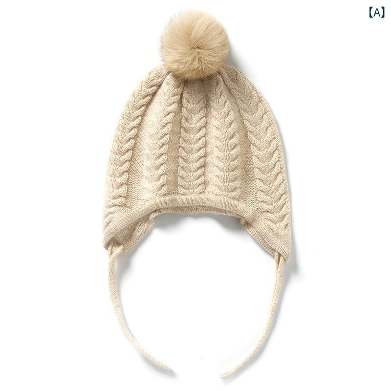ニット帽 レディース カシミヤ 秋冬 プレミアム 上質 防寒 保温 暖かい 耳あて付き ポンポン ケーブル編み アラン模様 アウトドア カジュアル 普段使い デイリーユース