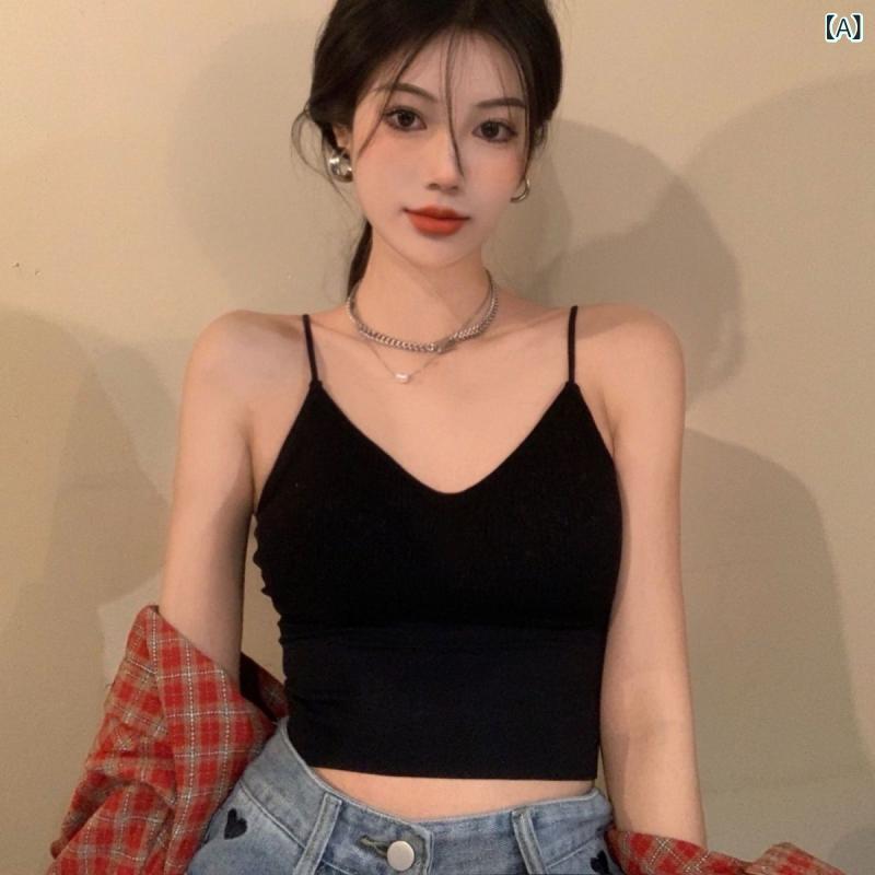 ブラトップ レディース カップ付き キャミソール タンクトップ 取り外しパッド バストアップ効果 ホールド感 インナー 重ね着 トップス ナイロン ストレッチ スリムフィット 大人かわいい フェミニン 無地 春夏