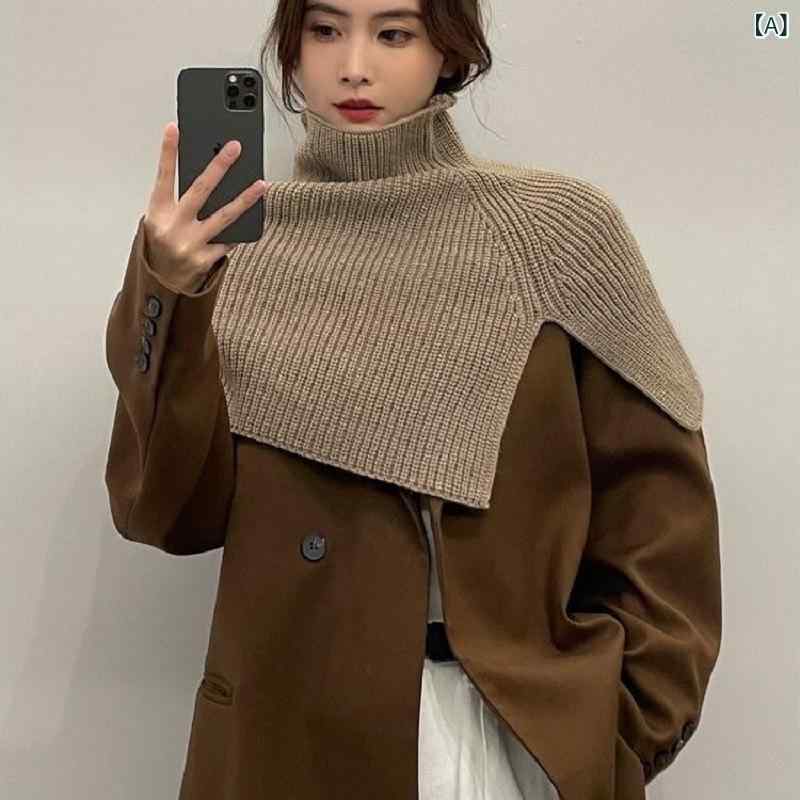 ショール レディース 韓国風 ニット ストール マフラー ネックウォーマー スヌード つけ襟 多機能 防寒 保温 秋冬 首元あったか 普段使..