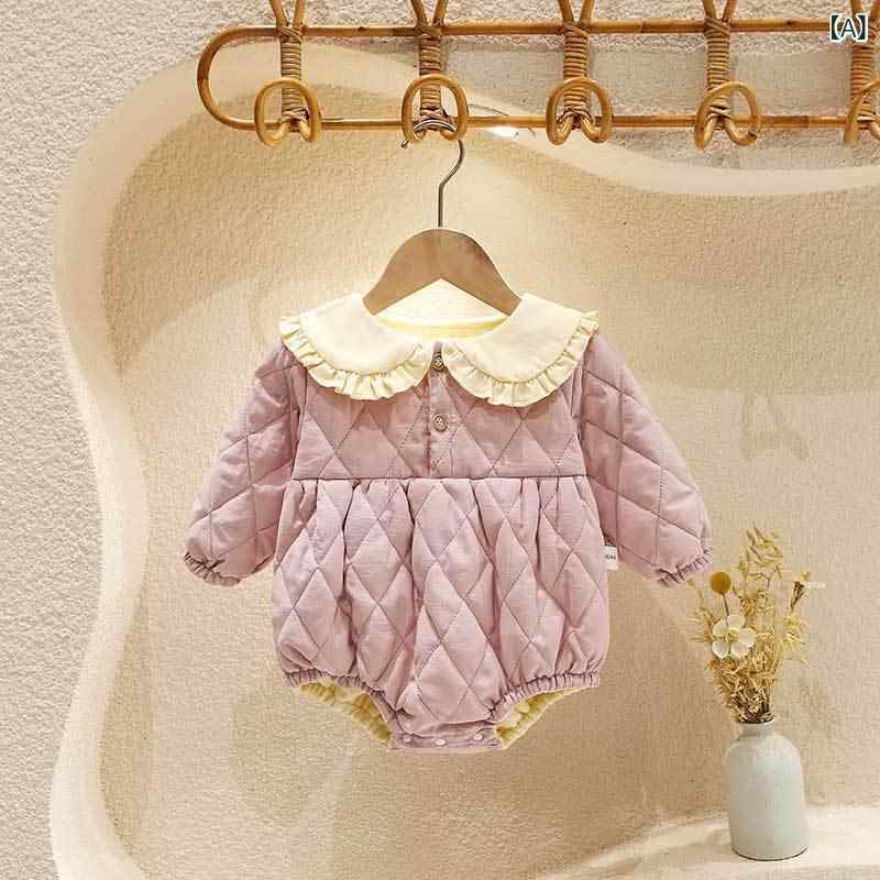 ・カテゴリ: ロンパース・スタイル: 韓国・: 三角ロンパース・主な素材: 綿・厚さ: 普通・開閉タイプ: プルオーバー・ネックライン: 翻領・袖丈: 長袖・性別: 女児・対象年齢: 新生児 (0〜1歳、身長80cm以下)・カラー展開: ピ...