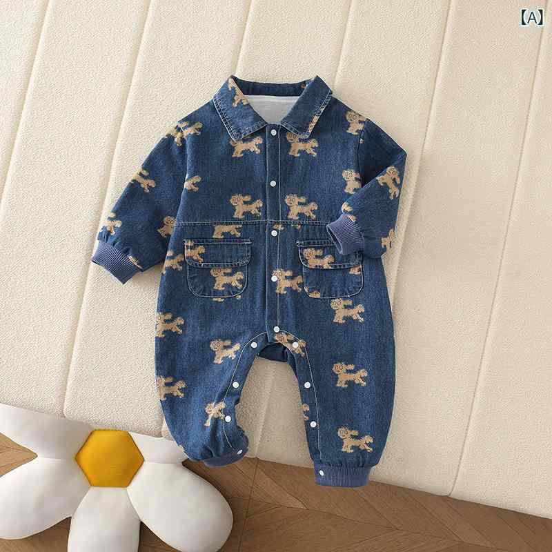 ・カテゴリ: ロンパース、カバーオール ・スタイル: カバーオール ・対象年齢: 新生児 (0〜1歳、身長80cm以下) ・性別: 男女兼用 ・主な素材: 綿65% ・袖丈: 長袖 ・厚さ: 普通 ・カラー: デニムプリント ・サイズ展開: 66, 73, 80, 90