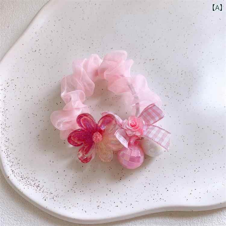 ・カテゴリ: ヘアゴム・主な素材: プラスチック、樹脂・加工工程: ハンドメイド・カラー展開: ピンク、ブルー、パープル、グリーン、ベージュ・スタイル: 韓国風・シルエット: ルーズフィット・デザイン: 清新、スウィート