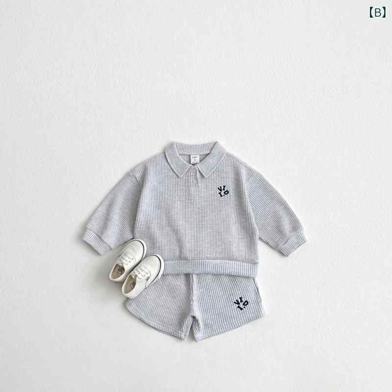 キッズ 男の子 女の子 男女兼用 韓国風 カジュアル スウェット トレーナー ハーフ...