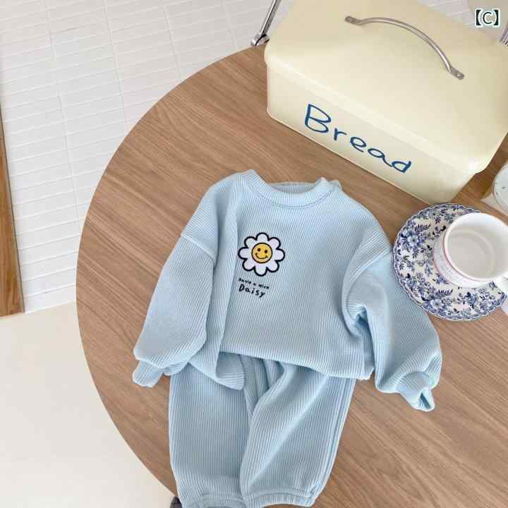 キッズ 女の子 韓国風 春夏 ルームウェア パジャマ 部屋着 上下セット プルオーバ...