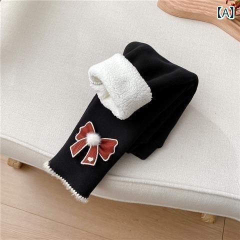 レギンス 女の子 キッズ 女児 ベビー 裏起毛 厚手 あったか 防寒 保温 フリース コットン 綿 ロング丈 長ズボン 中ウエスト 伸縮性 外出着 普段使い 通園 通学 秋冬 韓国風 シンプル カジュアル
