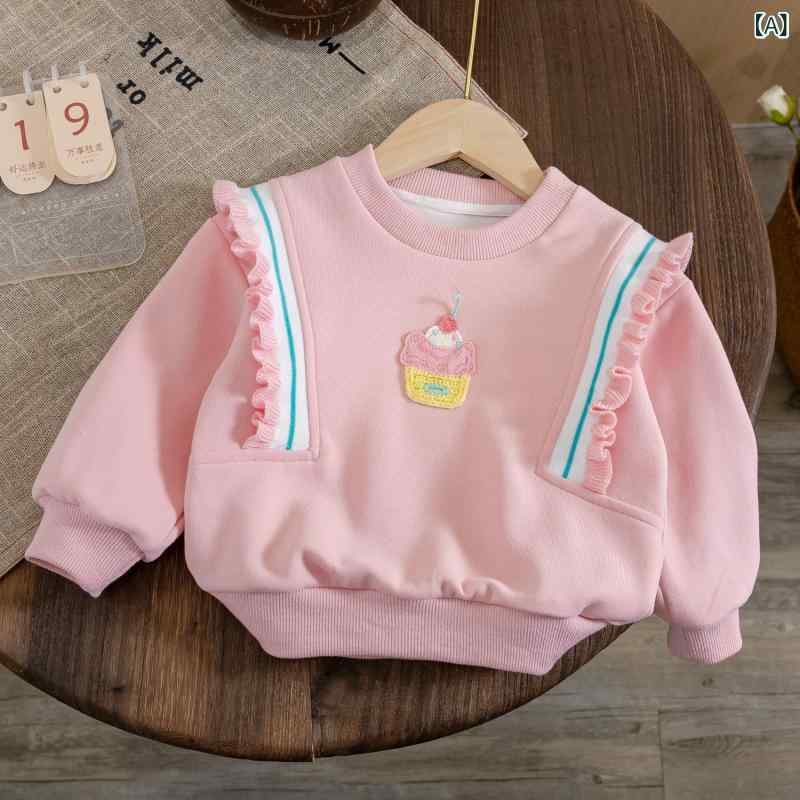 ・カテゴリ: キッズスウェット・性別: 女性・スタイル: 韓国・対象年齢: 1〜3歳（身長80〜100cm）・主な素材: 綿95%・生地加工: 柔軟加工・裏地: 綿・柄: 花柄・デザイン要素: レース・厚さ: 普通・袖丈: 長袖・開閉スタイ...