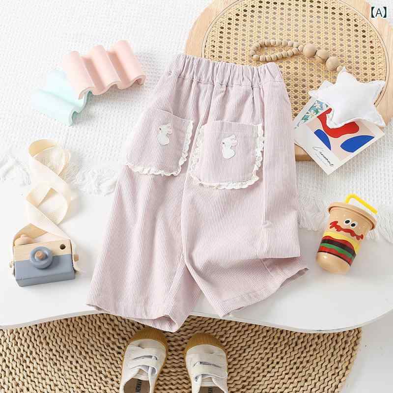 パンツ キッズ 女の子 うさぎ フリル ゆったり ワイド ロング丈 カジュアル 柔らかな肌触り リネン コ..