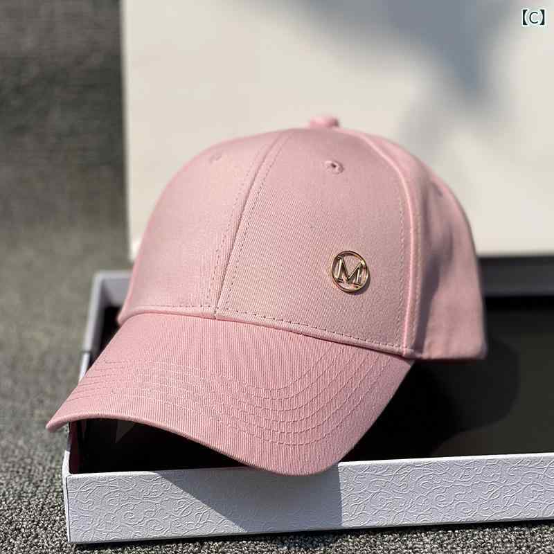 キャップ 男女兼用 春夏 UVカット 日よけ帽子 万能 カジュアル ストリート アウトドア 野球帽 カーブつば ラウンドトップ つば広 サイズ調節可能 ブラック ホワイト ピンク