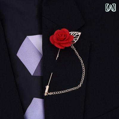 ブローチ 男女兼用 韓国風 スーツ ジャケット アウター ラペルピン ストレートピン ロングピン アクセ..