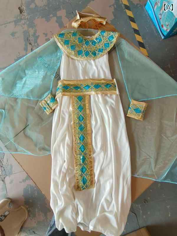 コスプレ レディース 大人用 子供用 ハロウィン エジプト女王 クレオパトラ 舞台 演劇 衣装 仮装 ポリ..