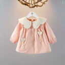 キッズ アウター 女の子 ベビー 秋 トレンチコート ジャケット カジュアル 襟付き 長袖 ショート丈 綿 コットン ピンク カーキ 無地 かわいい プリンセス...