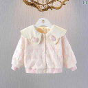 アウター 女の子 ベビー キッズ 幼児 1歳 2歳 3歳 裏起毛 ボア 中綿 ジャケット コート ふんわり 暖かい 防寒 長袖 ラウンドネック フリース ポリエ...