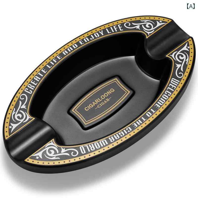 シガー灰皿 大口径 葉巻レスト 樹脂製 リビング 置物 オブジェ 精巧 美しい 高級感 ビジネス 贈答用 ギ..